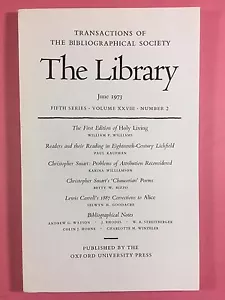 The Bibliothek Bibliographical Gesellschaft, Fifth Serie Vol.xxviii No.2 Juni - Picture 1 of 3