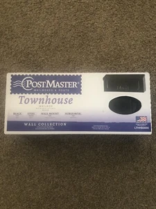 Postmaster Wall Mounted Townhouse Mailbox Steel Horizontal Black Steel - Picture 1 of 2