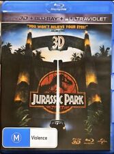 Jurassic Park 3D + 2D Blu-ray Steven Spielberg Sam Neill Dinosaurs Reg B Blu-ray