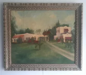 HILDEGARDE HAMILTON ANTIQUE OIL PAINTING ON CANVAS - Picture 1 of 8