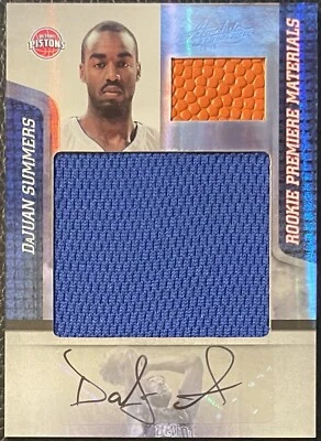 DaJuan Summers 2009-10 Absolute Memorabilia RPM Jersey Ball Autograph RC #D 1/5 - Image 1 of 2