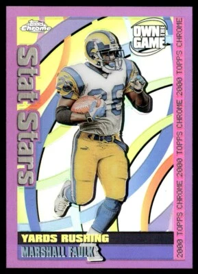2000 Topps Chrome Own the Game Refractors Marshall Faulk REFRACTOR #OTG10 - Image 1 of 2