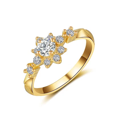 9mm AAA CZ Band Women's 18K White/Yellow Gold Filled Wedding Party Ring Size 4-9 - Image 1 of 4