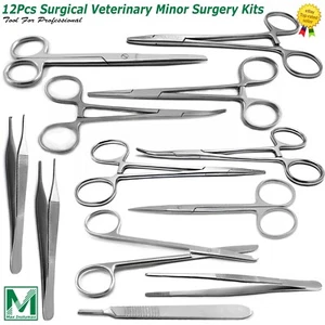Surgical Hemostat Forceps Clamp Suture Scissors Needle Holder Veterinary Pliers - Picture 1 of 13