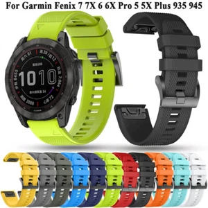 Quick Fit Sports Strap for Garmin Fenix 8 E 7 7X 6 6X Pro 5 5X 7S Silicone Band - Picture 1 of 31