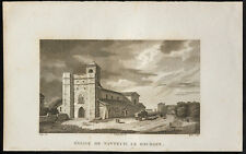 1829 - engraving Eglise Of Nantueil The Haudoin