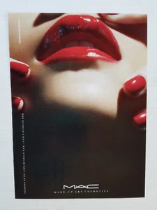 MAQUILLAJE MAC ARTE COSMÉTICO RUSO ROJO REVISTA PUBLICIDAD IMPRESIÓN LABIOS PUBLICITARIOS - Imagen 1 de 1