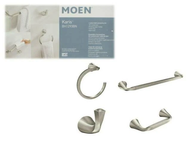 Moen Karis 4-piece Bath Hardware Kit - Brushed Nickel