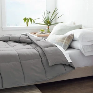 Summer Fill Soft Down Alternative Comforter Kaycie Gray Home Hotel Collection - Picture 1 of 15