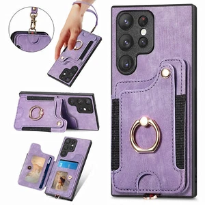 RFID Anti-Theft Leather Case For Samsung Galaxy S25 S24 S23FE/ULTRA A53 A72 A55 - Picture 1 of 12