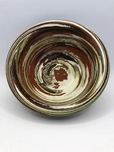 Desert Sands Keramik 5,5"" Schüssel gelb grün rot braun Wirbel Gr. Evans handgefertigt MCM - Bild 1 von 6