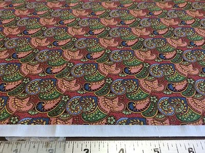 PAISLEY WITH PEACH, BLUE & YELLOW BY CONCORD FABRICS  BY THE YARD - Image 1 of 3