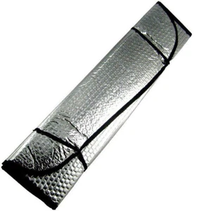 PARASOLE PER AUTO INTERNO PIEGHEVOLE CON ELASTICI E VENTOSE, 140X70 - Foto 1 di 4