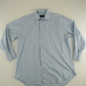 David Donahue 100% Cotton Long Sleeve Dress Shirt Mens 17 32/33 - Picture 1 of 11