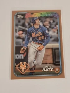 2024 Topps Series 2 Brett Baty Future Stars Gold 1628/2024 - New York Mets - Picture 1 of 2