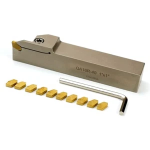 1"x1"Shank Heavy Duty Indexable Lathe Grooving Parting Cut-Off Holder with 10 - Picture 1 of 8