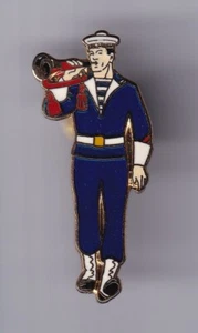 RARE PINS PIN'S .. ARMEE ARMY MARINE NATIONALE MARIN MUSIQUE CLAIRON CORNET ~FY - Imagen 1 de 1