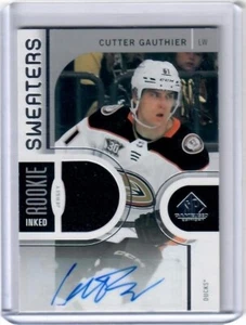 2024-25 SP Game Used Cutter Gauthier Inked Rookie Sweaters Jersey Auto Card /99 - Picture 1 of 2