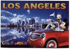 Disney California Souvenir Postcard LOS ANGELES skyline Mickey Mouse & Friends
