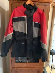 Men's L Tour Master Elite Motorcycle Red Rain Suit Gear Jacket . - Picture 1 of 12