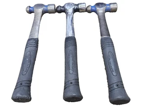 3 Vaughan Ball Peen Pein Hammers Steel Handle 16oz - Picture 1 of 8