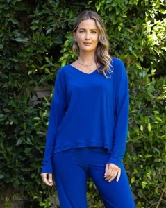 Last Tango Long Sleeve Raw Edge Hem Top - Picture 1 of 26