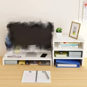 2 TIer Monitor Stand Riser, 20-calowy podnośnik monitora, stojak na organizer biurkowy z K - Zdjęcie 1 z 21
