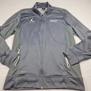 Nike Jacket Mens L Large Grey Air Jordan Flight Team Dri Fit Full Zip Track - Picture 1 of 11
