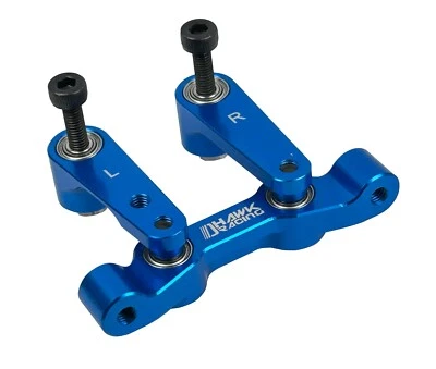 RC10B6.4 Dhawk Aluminum Steering Bellcrank Kit Blue For Team associated B7 B6.4 - Image 1 of 4