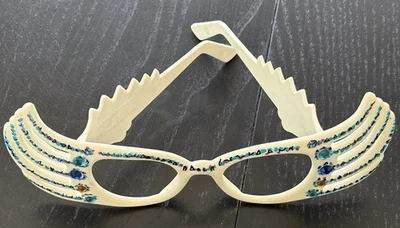 Gafas de estrás Art Deco Cat Eye de 1990 Elton John SPEARHEAD vintage sin lente Foto 1 de 4