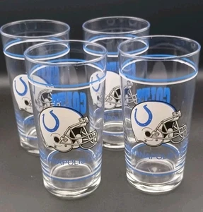 4 - Vintage Libby 16oz Indianapolis Colts NFL Tumbler Football Beer Bar Glasses - Picture 1 of 6
