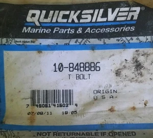One New 10-848886 Genuine Mercury Quicksilver T Bolt OEM Part - Picture 1 of 2