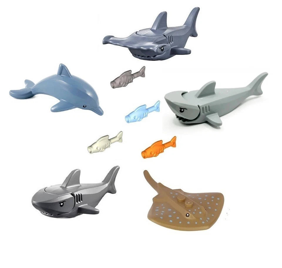 NEW LEGO Sea Creatures - Sharks Hammerhead Shark Stingray Dolphin GLOW FISH RARE - Image 1 of 4