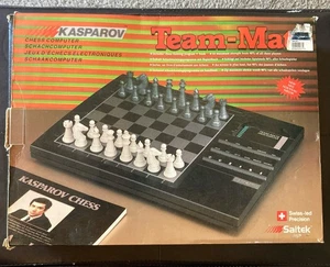 Saitek Kasparov Team-Mate Advanced Trainer Computer Chess VTG 1988 Complete - Picture 1 of 4