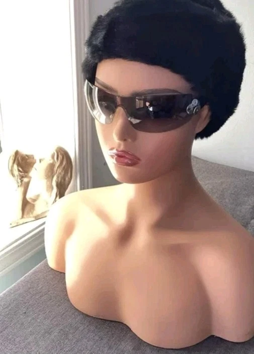 Auténticas gafas de sol BVLGARI 6008-B negras con escudo sin montura medallón de cristal Foto 1 de 4