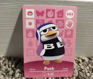 PUCK #043 AUTHENTIC US PACK FRESH Animal Crossing SERIES 1 Amiibo Card - Picture 1 of 2