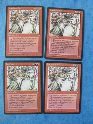 MTG Magic the Gathering KARPLUSAN YETI ICE AGE LP X4 ACTUAL PICTURES - Image 1 of 2