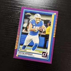2025 Panini Donruss - Justin Herbert #146 Purple Press Proof - Bild 1 von 2