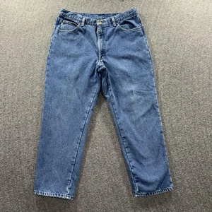 LL Bean Double L Classic Fit Jeans Mens 38x30 Blue Flannel Lined Warm Pants - Picture 1 of 11