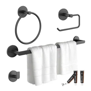 Accesorios de baño Baño Accesorios de baño Accesorios de metal Equipamiento de baño Negro - Imagen 1 de 8