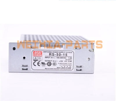 One New Mean Well RS-50-15 AC to DC Power Supply Single Output 15V 3.4Amp 51W - Image 1 of 3