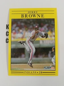 1991 Fleer MLB Baseball Cleveland Indians #363 Jerry Browne - Picture 1 of 2
