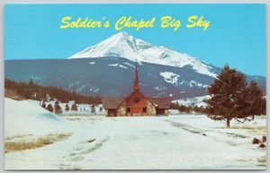 Lone Mountain Montana Vintage Postcard Soldier's Chapel - Bild 1 von 2