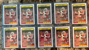 1988 Jerry Rice Topps Record Breaker #6 10 Card Lot - Picture 1 of 2