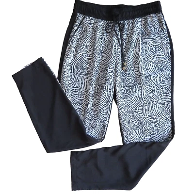 Philosophy Jogger Pants Womens Size S Black Color Block Pockets Elastic Pull On - Image 1 of 4