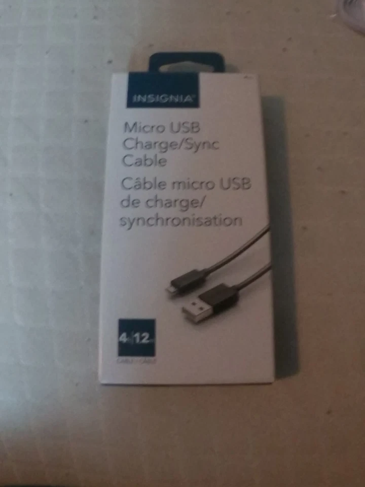 Insignia Micro USB Charge/Sync Cable, 4 ft., Black - Image 1 of 2