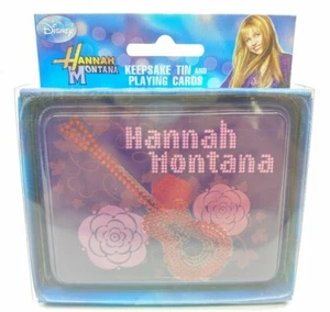 Hannah Montana Disney Kids Keepsake Tin with Playing Cards Brand New Sealed - Picture 1 of 2