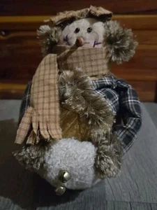 Primitive Homemade Snowman Vintage - Picture 1 of 9
