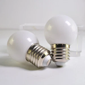 12 Pcs 1.5W G45 Globe Bulbs LED Plastic Bulb Warm White 2800K For Festoon Lights - Picture 1 of 11