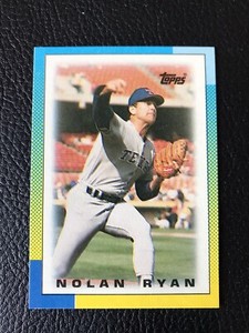 1990 Topps Special Mini “Major League Leaders” Insert  #39 Nolan Ryan Tx Rangers